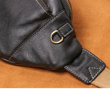 GURO Men's Real Leather Chest Bag High Quality Deluxe Waist Bag Outdoor Sports Sling Bag multifunctional Satchel Daily Crossbody