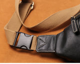 GURO Men's Real Leather Chest Bag High Quality Deluxe Waist Bag Outdoor Sports Sling Bag multifunctional Satchel Daily Crossbody