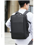 17 inch Laptop Pack Expandable Large-Capacity Business Travel Shoulder Bag Waterproof Classic Carry On Luggage Bag Men Backpack
