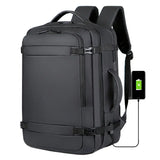 40L Expandable USB Travel Backpack, Flight Approved Carry on Bags for Airplanes,Water Resistant Durable 17-inch backpack men
