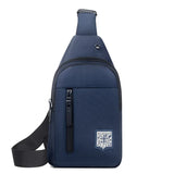 Solid color oxford fabric multi-pocket chest bag, casual sports slash waist chest bag for going out and daily commuting