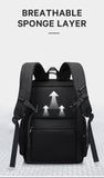 BANGE  Sports Backpack 15.6 Anti-wrinkle Waterproof USB Recharging Oxford Backpack Men Fashion Travel Bag Backpacks