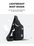 Solid color oxford fabric multi-pocket chest bag, casual sports slash waist chest bag for going out and daily commuting