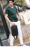 Men's Chest Bag Waterproof Travel Messenger Bag With USB Port Lightweight Hard Shell Shoulder Bag Stylish Biker Bag