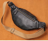 GURO Men's Real Leather Chest Bag High Quality Deluxe Waist Bag Outdoor Sports Sling Bag multifunctional Satchel Daily Crossbody