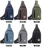 Solid color oxford fabric multi-pocket chest bag, casual sports slash waist chest bag for going out and daily commuting