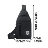 Solid color oxford fabric multi-pocket chest bag, casual sports slash waist chest bag for going out and daily commuting