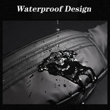 Men Fanny Pack with Anti-theft Zip, Waterproof Sports Outdoor Sling Bag, Adjustable Crossbody Belt Bag for Travel Walk Cycling