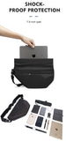 BANGE Men Oxford Waterproof Multifunction Hard Shoulder Bags Messenger Chest Sling Crossbody Bags Travel For 7.9 inch iPad