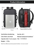 17 inch Laptop Pack Expandable Large-Capacity Business Travel Shoulder Bag Waterproof Classic Carry On Luggage Bag Men Backpack