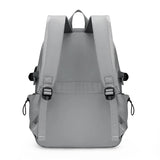 Nylon Zipper Solid Color Large Capacity USB New Backpack Leisure Travel Outdoor Academy Wind Backpack Waterproof Wear-resistant