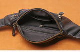 GURO Men's Real Leather Chest Bag High Quality Deluxe Waist Bag Outdoor Sports Sling Bag multifunctional Satchel Daily Crossbody