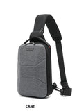 Men's Chest Bag Waterproof Travel Messenger Bag With USB Port Lightweight Hard Shell Shoulder Bag Stylish Biker Bag