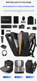 Bange 35L/45L Travel Backpack Men Business Aesthetic Backpack School Bag Large 17.3 Laptop Waterproof Fashion Backpack Male