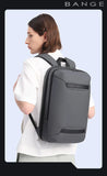 BANGE Waterproof Multi-Use Laptop Backpack For 15.6 Inch USB Charging Shockproof Business Briefcase Shoulder Bag For Man Women