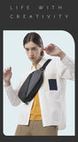 BANGE Big Capacity Waterproof Multifunction Crossbody Bag Men Shoulder Bag Male Sling Chest Bags For Waist Belt Matching