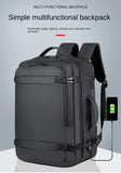 40L Expandable USB Travel Backpack, Flight Approved Carry on Bags for Airplanes,Water Resistant Durable 17-inch backpack men