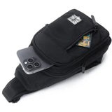 Solid color oxford fabric multi-pocket chest bag, casual sports slash waist chest bag for going out and daily commuting