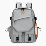 Nylon Zipper Solid Color Large Capacity USB New Backpack Leisure Travel Outdoor Academy Wind Backpack Waterproof Wear-resistant