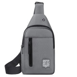 Solid color oxford fabric multi-pocket chest bag, casual sports slash waist chest bag for going out and daily commuting