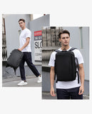 INRNN Expandable Backpack Men 17inch Laptop Backpacks 39L Waterproof Anti Theft Backpack Male Large Capacity Travel Business Bag