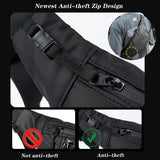 Men Fanny Pack with Anti-theft Zip, Waterproof Sports Outdoor Sling Bag, Adjustable Crossbody Belt Bag for Travel Walk Cycling