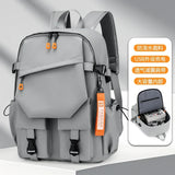 Nylon Zipper Solid Color Large Capacity USB New Backpack Leisure Travel Outdoor Academy Wind Backpack Waterproof Wear-resistant