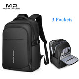 Mark Ryden Man Backpack Waterproof 15.6inch Laptop Multi-layer Pockets Bag Man USB Charging School Backpack Travel Mochilas