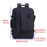 Men and Women Vacuum Backpack 16 inch Vacuum Seal Business Travel Compression Expandable Airline Approved Backpack with Air Pump
