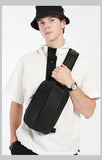 BANGE Male Shoulder Bags USB Charging Crossbody Bags Men Anti Theft Chest Bag School Summer Short Trip Messengers Bag