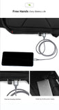 Men's Chest Bag Waterproof Travel Messenger Bag With USB Port Lightweight Hard Shell Shoulder Bag Stylish Biker Bag