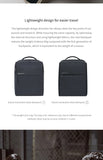 New Xiaomi Minimalist Urban Backpack 2 Men's and Women's 15.6 Inch Laptop USB Travel Backpack 20L Notebook Backpack Waterproof