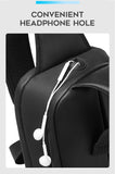 BANGE Male Shoulder Bags USB Charging Crossbody Bags Men Anti Theft Chest Bag School Summer Short Trip Messengers Bag