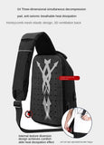 Mark Ryden Men shoulder bag fashion outdoor chest bag portable messenger bag breathable honeycomb back light