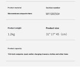 Wiersoon Backpack For Men Waterproof Backpack Large Capacity Business Trip Multifunctional Password Anti-theft Laptop Bag