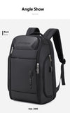 Wiersoon Backpack For Men Waterproof Backpack Large Capacity Business Trip Multifunctional Password Anti-theft Laptop Bag