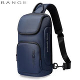 BANGE Crossbody Bag For Men Portable Waterproof Shoulder Messenger Bags Male Travel Short Trip Chest Bag Fit For 9.7 Inch iPad