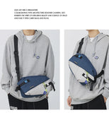 New Trend Messenger Bag Multi-function Sports Chest Bag Oxford Cloth Unisex Large-capacity Shoulder Bag  Crossbody Bags for Men