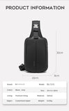 BANGE Male Shoulder Bags USB Charging Crossbody Bags Men Anti Theft Chest Bag School Summer Short Trip Messengers Bag