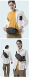 BANGE Big Capacity Waterproof Multifunction Crossbody Bag Men Shoulder Bag Male Sling Chest Bags For Waist Belt Matching
