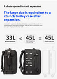 Bange 35L/45L Travel Backpack Men Business Aesthetic Backpack School Bag Large 17.3 Laptop Waterproof Fashion Backpack Male