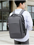 17 inch Laptop Pack Expandable Large-Capacity Business Travel Shoulder Bag Waterproof Classic Carry On Luggage Bag Men Backpack
