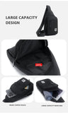 Solid color oxford fabric multi-pocket chest bag, casual sports slash waist chest bag for going out and daily commuting