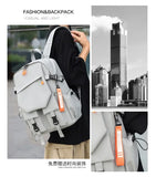 Nylon Zipper Solid Color Large Capacity USB New Backpack Leisure Travel Outdoor Academy Wind Backpack Waterproof Wear-resistant