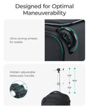 BAGSMART Rolling Backpack 17 Inch Laptop Water Resistant Large Capacity 40L Travel Luggage Wheeled Backpack for Men Women