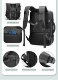 Men and Women Vacuum Backpack 16 inch Vacuum Seal Business Travel Compression Expandable Airline Approved Backpack with Air Pump