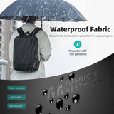 Heroic Knight Multifunctional Men's Backpack 15.6" Laptop Backpack Waterproof Large Capacity Work Travel Backpack with USB Port