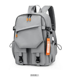 Nylon Zipper Solid Color Large Capacity USB New Backpack Leisure Travel Outdoor Academy Wind Backpack Waterproof Wear-resistant
