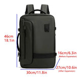 Men and Women Vacuum Backpack 16 inch Vacuum Seal Business Travel Compression Expandable Airline Approved Backpack with Air Pump
