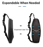 BANGE Men Oxford Waterproof Multifunction Hard Shoulder Bags Messenger Chest Sling Crossbody Bags Travel For 7.9 inch iPad